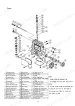 30fc0163-b-exploded-view-23 Yanmar YPES-ML series fuel injection pump exploded view diagram and parts list with numbered components.