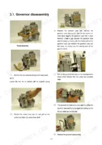 30fc0163-b-procedures-24 Yanmar YPES-ML series governor disassembly procedure steps showing fuel pump and governor case separation.
