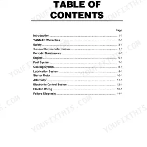 Yanmar 3TNV88F Service Manual (incl. Wiring)