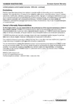 31df769a-b-safety-14 Yanmar 3TNV88F service manual page detailing emission system warranty exclusions and owner responsibilities.