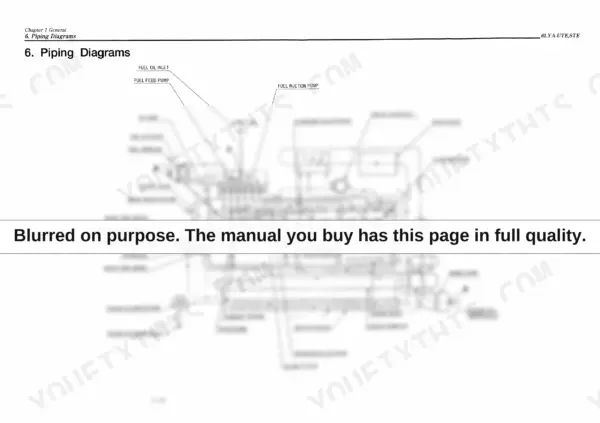 Fuel, oil, and cooling system piping diagram — Yanmar 6LYA marine diesel engine.