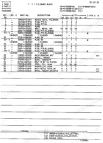 3407f423-b-parts-list-6 Yanmar 4TNE88 Series cylinder block parts list with plugs and bearings.