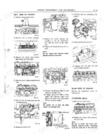 Nissan Diesel Motor Co., Ltd. PE6, PE6T engine disassembly procedures for air intake, fuel system, and cylinder head components.