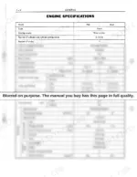 Nissan Diesel Motor Co., Ltd. PE6, PE6T engine specifications table including bore, stroke, valve timing, and fuel system.