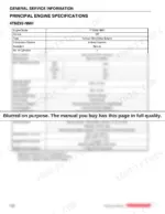 3db9b8f6-b-specs-48 Yanmar 4TNE92-NMH, 4TNE92-NMHA, 4TNE98-NMH engine principal specifications table including bore, stroke, and output.