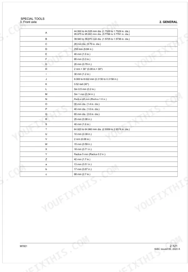 Kubota M7-131 workshop manual - Special Tools