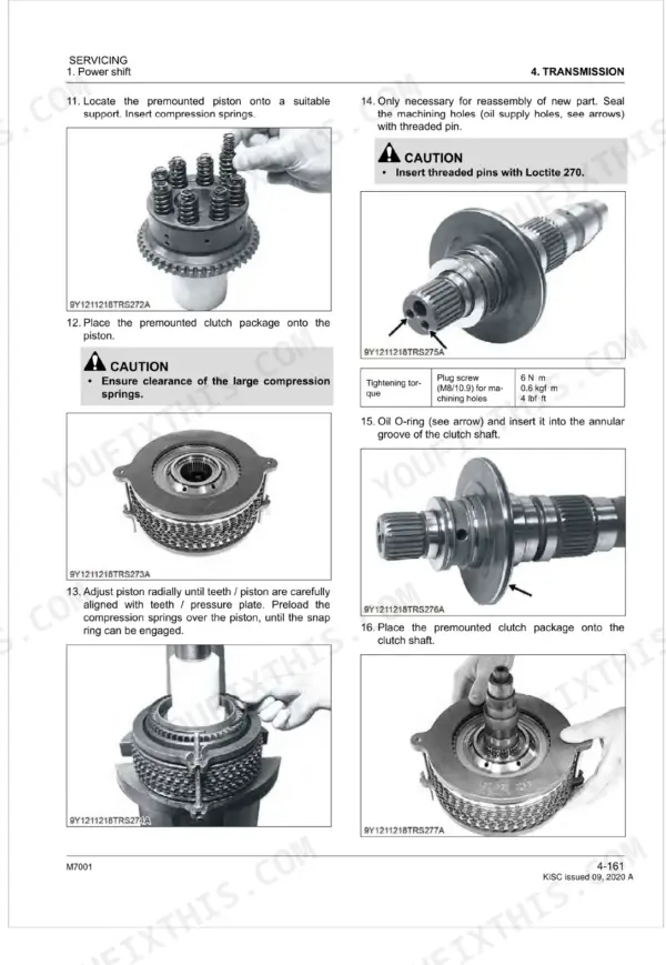 Kubota M7-131 workshop manual - Servicing