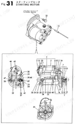 3f24d5bd-b-exploded-view-63 Yanmar 3TNA72L-UTB (YB10-2), 3TNA72L-UTB, YB10-2, T-series, Vertical multi cyl, diesel (T-series) starting motor exploded view