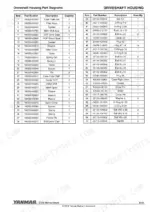 45375380-b-parts-list-102 Yanmar ZT350 driveshaft housing parts list table with item numbers, part numbers, descriptions, and quantities.