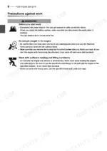 47ed4d71-b-safety-12 Yanmar 6EY17W safety manual page detailing precautions for engine work, lifting, and rotating parts.