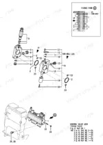 49270578-b-page-94 Yanmar B08-3, B08-3 (US), B08-3 (AS), 2TNE68-EBVA exploded view of control valve assembly and variable leg components.