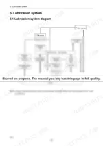 4a0c91dc-b-system-diagram-126 Yanmar 3TNV82A-4TNV106(T) lubrication system diagram showing oil flow to pump, cooler, turbo, and engine components.
