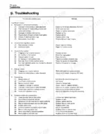 4bd384c5-b-troubleshooting-46 Yanmar TF series troubleshooting table for engine output, fuel system, air inflow, overheating, and oil consumption issues.