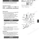 Yanmar 12AYM-WGT, 12AYM-WET, 12AYM-WST lubricating oil bypass filter cleaning procedure and exploded view diagram.