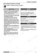 51ec66c8-b-safety-47 Yanmar 2TNV70-4TNV106T manual: Electronic Control System warnings and notices for E-ECU, fuel injection pump, and starter.