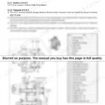Yanmar C12R(EP) hydrostatic transmission exploded view diagram and parts list for power transmission system components.