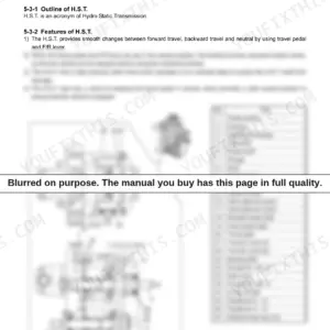 Yanmar C12R(EP) hydrostatic transmission exploded view diagram and parts list for power transmission system components.