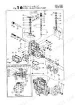 5f75cdf2-b-exploded-view-35 Yanmar 3TN84L-RBS fuel injection pump exploded view diagram showing internal components, housing, and assembly parts.