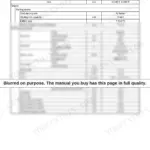 Engine starting system and electrical equipment technical data table with alternator and starter specs.