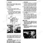 Yanmar 6LY(M)-UTE, 6LY(M)-UTEHD, 6LY(M)-STE, 6LY(M)-UTE STE engine starting procedure and low temp starter knob operation.