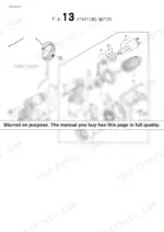 6ad92b09-b-exploded-view-28 Yanmar 3TN66L-EUBA starting motor exploded view diagram showing solenoid, armature, and housing components.