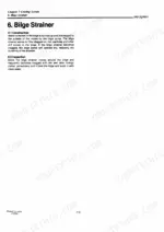 6b593ee4-b-procedures-102 Yanmar 2QM15 service manual page covering construction and inspection procedures for the cooling system bilge strainer.