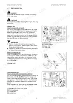 756c9c30-b-procedures-41 Yanmar EG907, EG907HMT procedures for inspecting and changing engine and transmission oil with component diagrams.