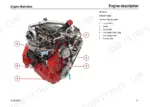 Yanmar B95W Deutz TD 3.6 L4 engine illustration showing right side components and numbered parts list.