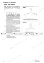Yanmar 4TNE94, 4TNE98, 4TNE106(T) fuel injector spray pattern inspection and oil-tightness test procedure diagrams.