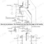 Yanmar YM135(D), YM155(D) power transmission structural diagram showing engine, propeller shaft, one-way clutch, and brakes.