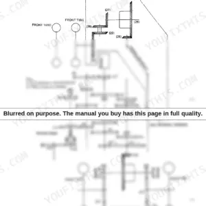 Yanmar YM135(D), YM155(D) power transmission structural diagram showing engine, propeller shaft, one-way clutch, and brakes.