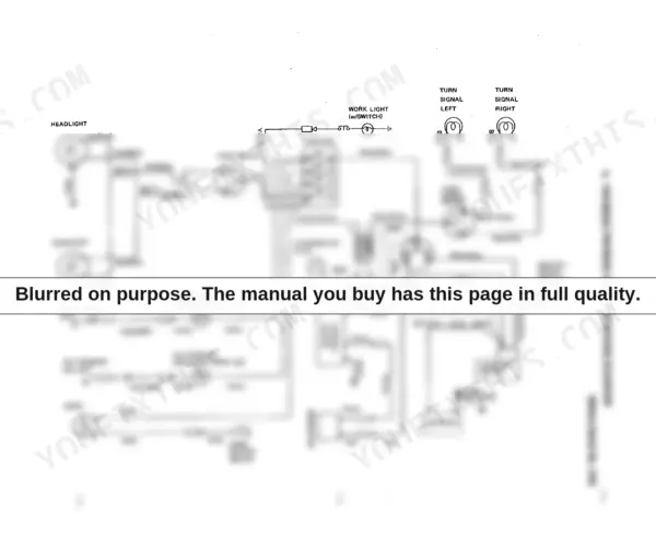 Yanmar YM135(D), YM155(D) electric wiring diagram showing fuse box, starter motor, headlights, and indicator lights.