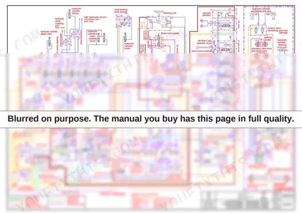 Yanmar B110W, MMB68ENMA00200, detailed hydraulic system circuit diagram for upper carriage and undercarriage components.