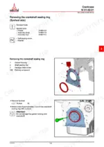 7f4c8b0d-b2-procedures-185 Yanmar B110W, MMB68ENMA00200, procedure for removing and renewing the crankshaft sealing ring on the flywheel side.