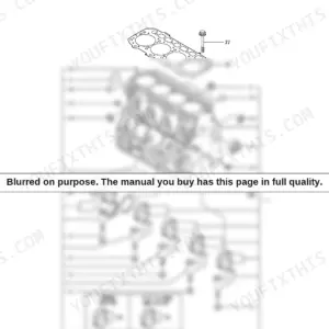 Yanmar 4TNV98 cylinder block exploded view showing main bearings, caps, and head gasket.