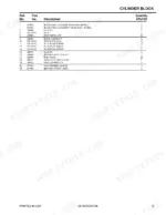 805fccaf-b-parts-list-5 Yanmar 4TNV98 parts list for cylinder block components.