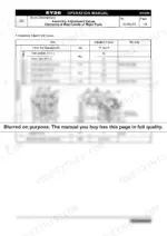 8134a111-b-clearances-45 Yanmar 6EY26W assembly adjustment values table for piston clearance, valve timing, and fuel injection pressure.