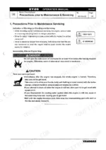 8134a111-b-safety-33 Yanmar 6EY26W operation manual page covering safety precautions prior to engine maintenance and servicing procedures.
