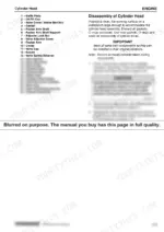 89f24802-b-procedures-121 Yanmar 3TNM68, 3TNM72 cylinder head disassembly procedure and component parts list for valve train and engine head.