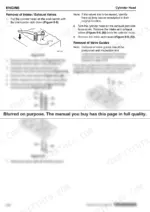 89f24802-b-procedures-124 Yanmar 3TNM68, 3TNM72 cylinder head intake and exhaust valve removal and valve guide removal procedure diagrams.