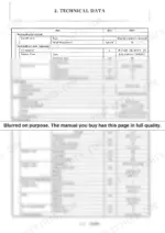 Yanmar B25V technical data table showing hydraulic, lock, swing device, and undercarriage specifications.
