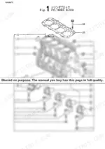8cb05770-b-exploded-view-3 Yanmar 4TNE98-BV, VIO70, 4TNE98-BV(VIO70) exploded view diagram of the cylinder block, main bearings, and bolts.