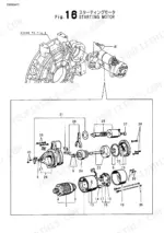 8cb05770-b-exploded-view-35 Yanmar 4TNE98-BV, VIO70, 4TNE98-BV(VIO70) exploded view diagram of the starting motor assembly components.