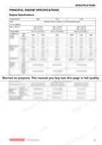 93cf0ade-b-specs-111 Yanmar L48V, L70V, L100V, LV series principal engine specifications table including bore, stroke, displacement, and output.