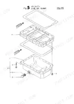 950819d8-b-exploded-view-11 Yanmar 3TNA72L-UB parts catalog page: exploded view diagram of the lubricating oil sump assembly.