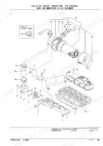 9656ebb0-b-exploded-view-12 Yanmar 4TNE88-ETBC, TB150C, 4TNV88-QTBC exploded view of engine suction manifold and air cleaner assembly components.