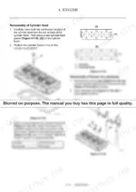 Yanmar ViO80 engine cylinder head and rocker arm assembly reassembly procedures, bolt tightening sequence, and component diagrams.