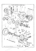 9bc384d3-b-exploded-view-36 Yanmar SKE exploded view diagram of the clutch friction of ahead shaft assembly with numbered component parts list.
