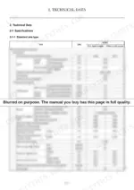9c036502-b2-specs-24 Yanmar ViO82 technical data table showing machine dimensions, traveling performance, and work performance specifications.