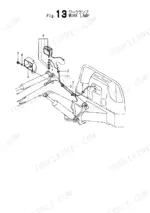 a0e6549e-b-page-42 Yanmar VIO20 exploded view diagram of the work lamp assembly, showing mounting hardware, wiring, and lamp housing components.